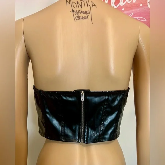 Faux leather tube top - Picture 5 of 8